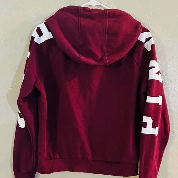 Victoria's Secret Maroon Zip-Up Hoodie - Picture 4 of 4